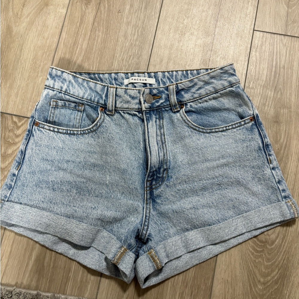 Pacsun light blue denim shorts